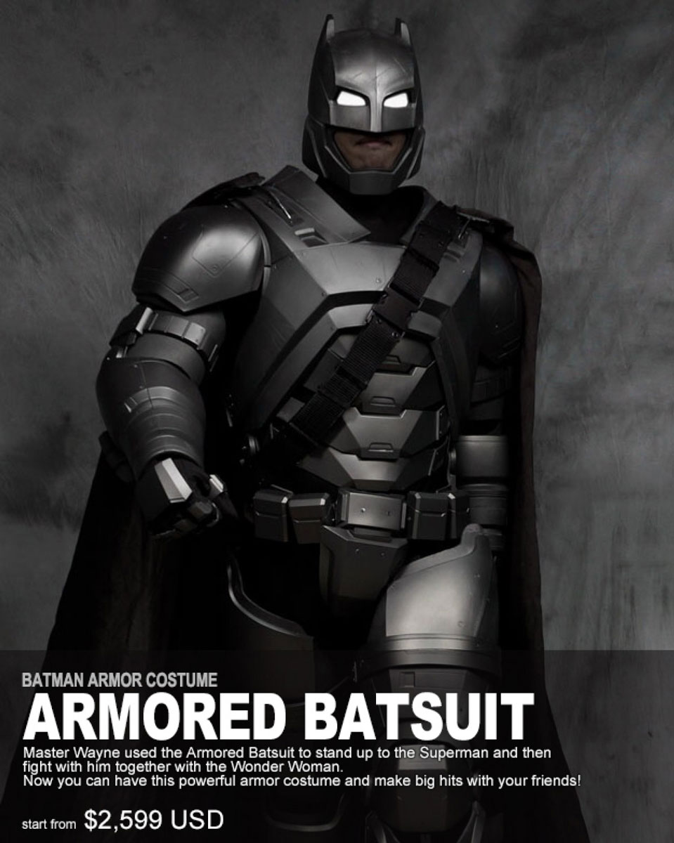 Fullbody wearable superhero armor costumes