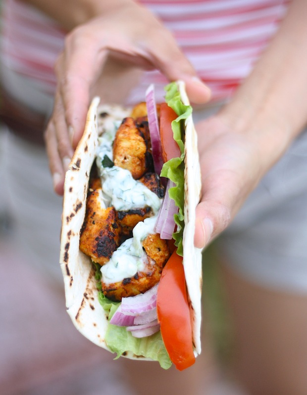 Tandoori Chicken Tikka Wrap recipe by SeasonWithSpice.com