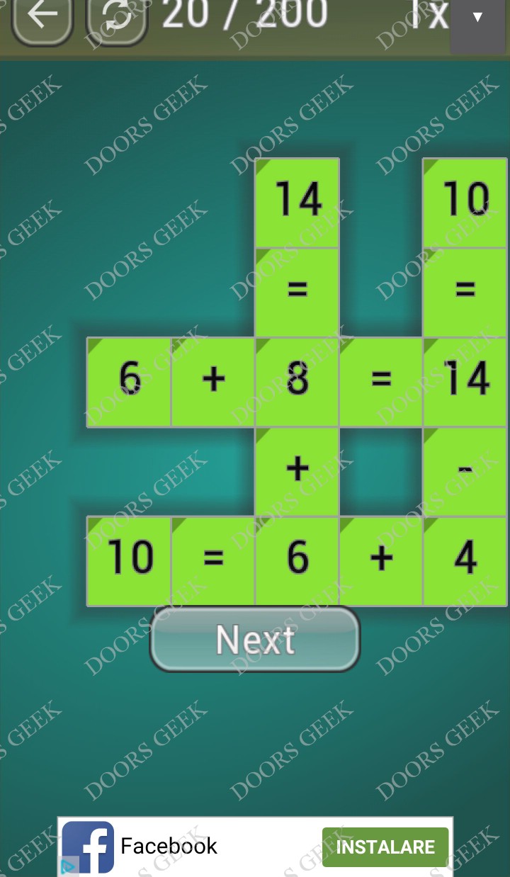 Math Games [Beginner] Level 20 Doors Geek