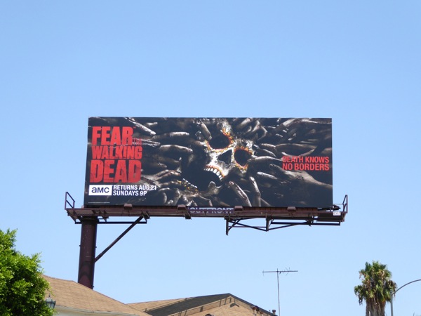 Fear the Walking Dead midseason 2 billboard La Cienega Boulevard Fear the Walking Dead midseason 2 billboard
