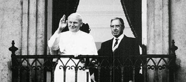 Pope John Paul II & Augusto Pinochet.