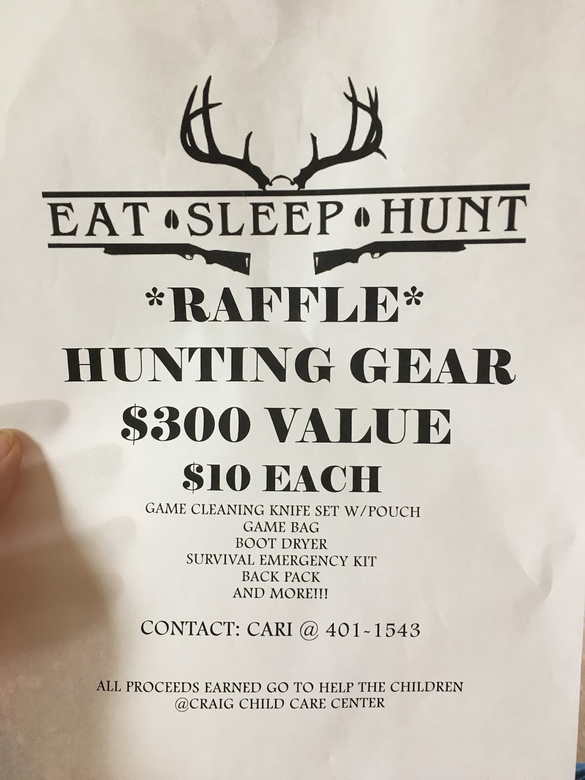 Hunting Gear Raffle [300 Value] P.O.W. Report