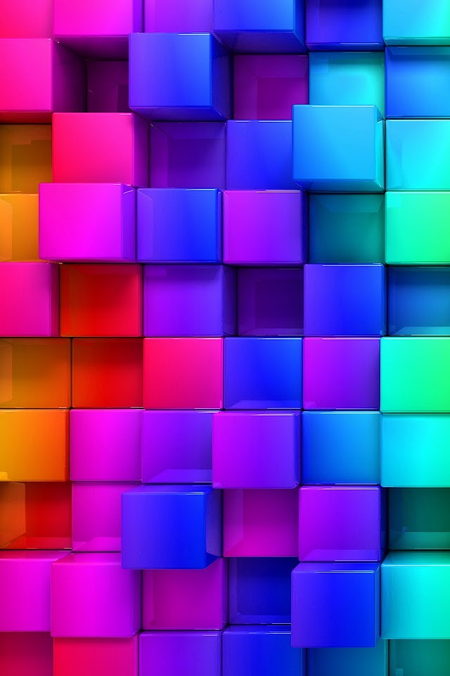   3D Colorful Cubes   Android Best Wallpaper
