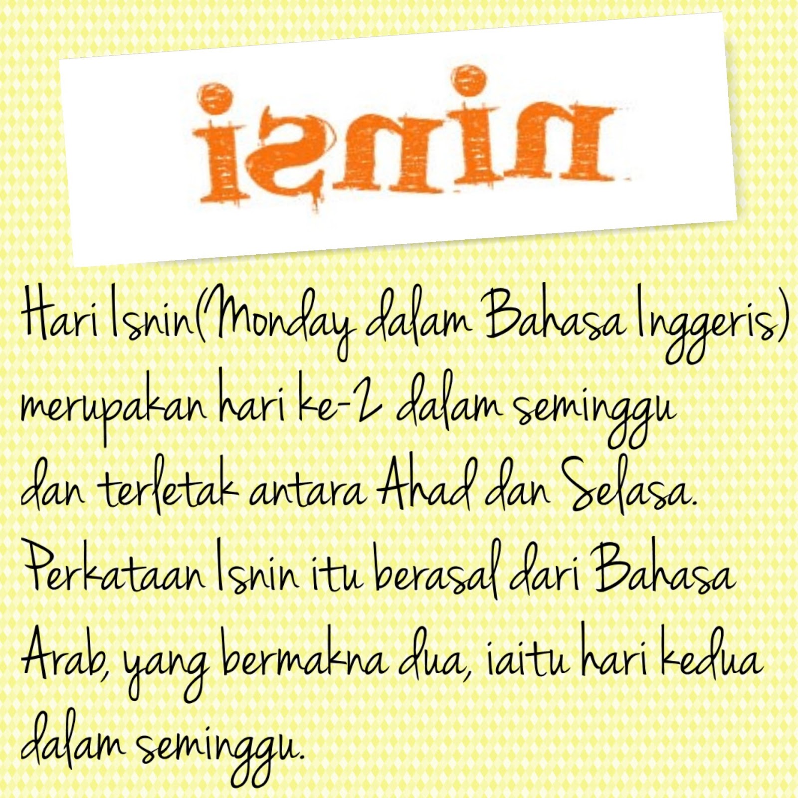 Hari Isnin Hari Isnin