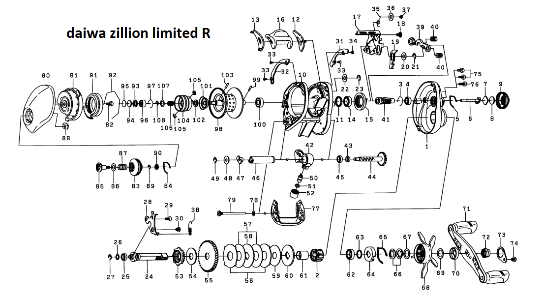 daiwa TD zillion 100 schematics (include TD zillion HLC TD