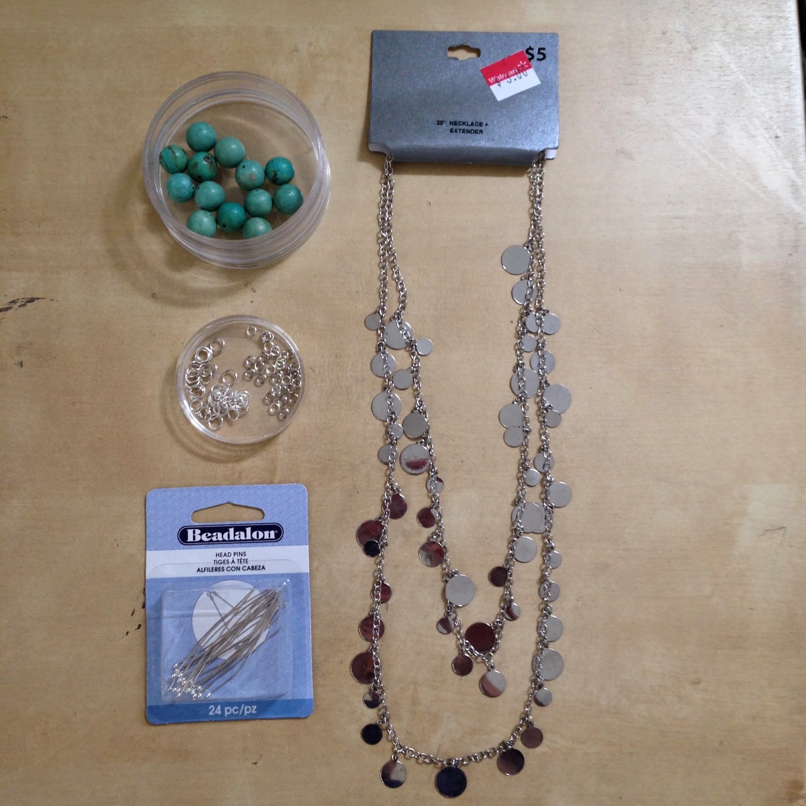 Everyday Bijoux: Jewelry Upcycle: Walmart Clearance Necklace to Forever 21 Raga Necklace Knockoff