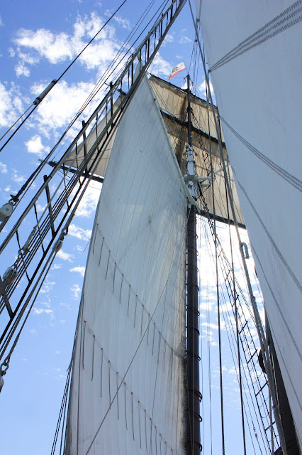 full sail of the californian tall ship