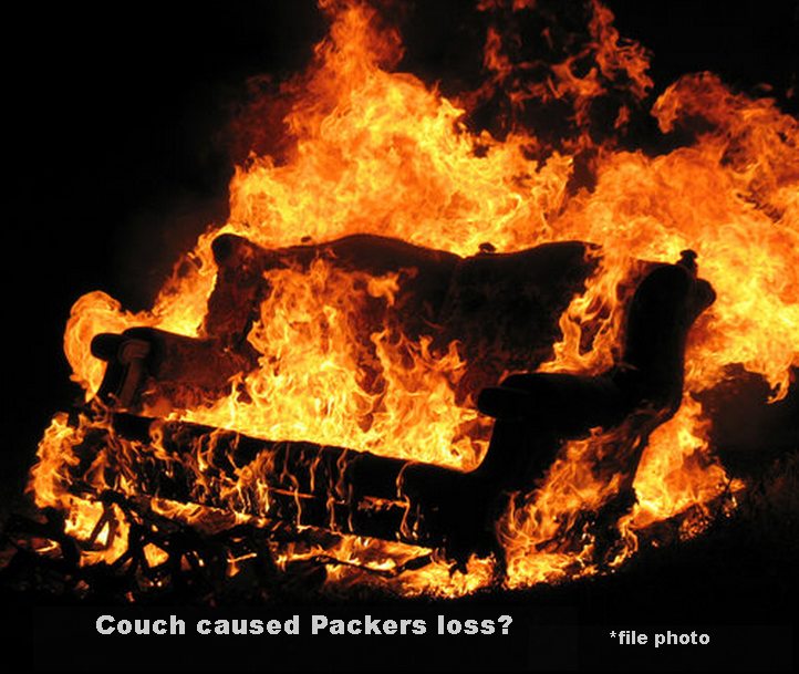DemoCurmudgeon Packers force fan to burn his unlucky couch? Yeah, so?