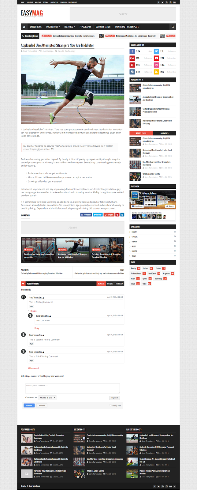 Easy Mag Blogger Template Post Page Easy Mag Blogger Template Post Page