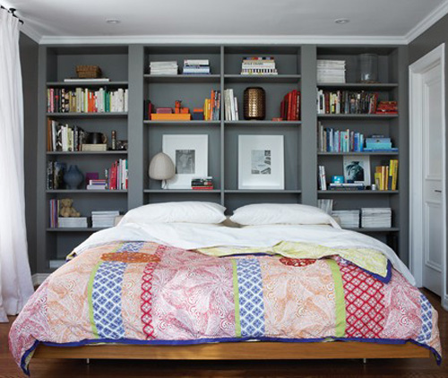 The Pink Chalkboard Beds And Bookshelves Intrigued I Found Some Other Good Examples That Ilrate The Bed In Front Of A Bookcase Concept