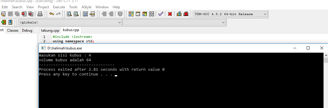 Return Value Dev C++ Return Value Dev C++