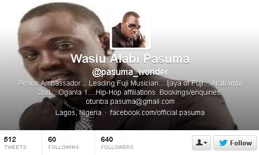 pasuma twitter account