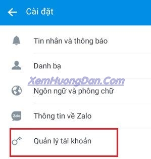 Hướng dẫn xóa tài khoản zalo tạm thời Huong dan xoa tai khoan zalo tam thoi