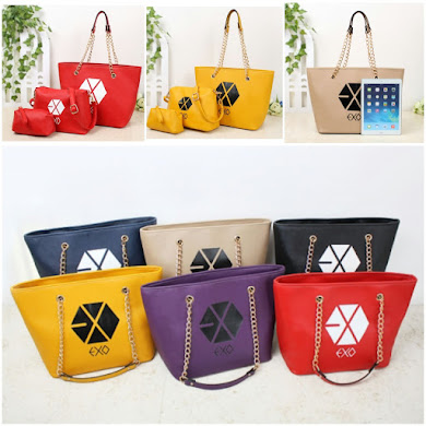K - POP BAG STYLE ( 3 IN 1 SET ) - RED , YELLOW