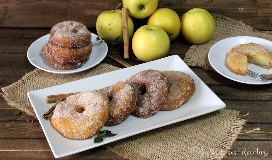 Buñuelos de manzana y canela. Julia y sus recetas