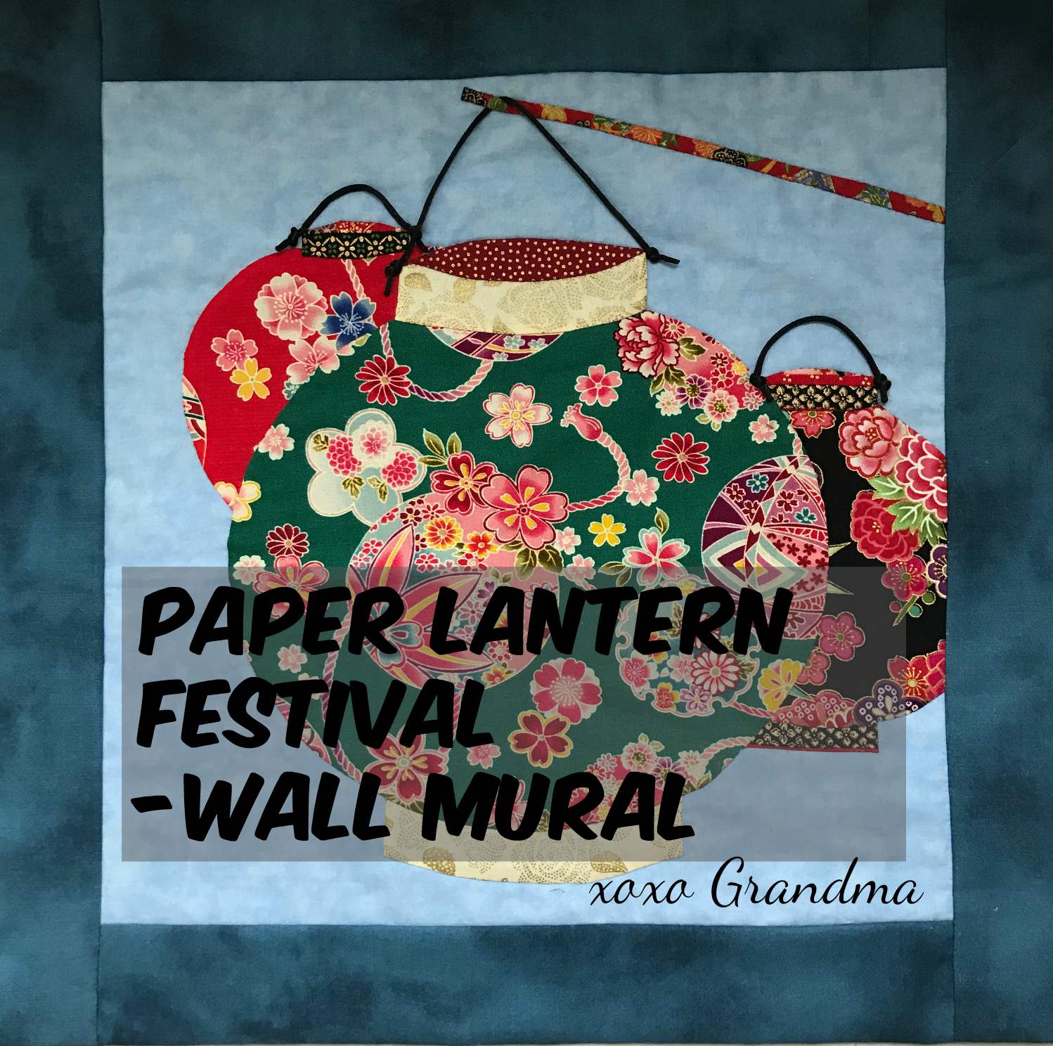 xoxo Grandma Paper Lantern Festival Wall Mural