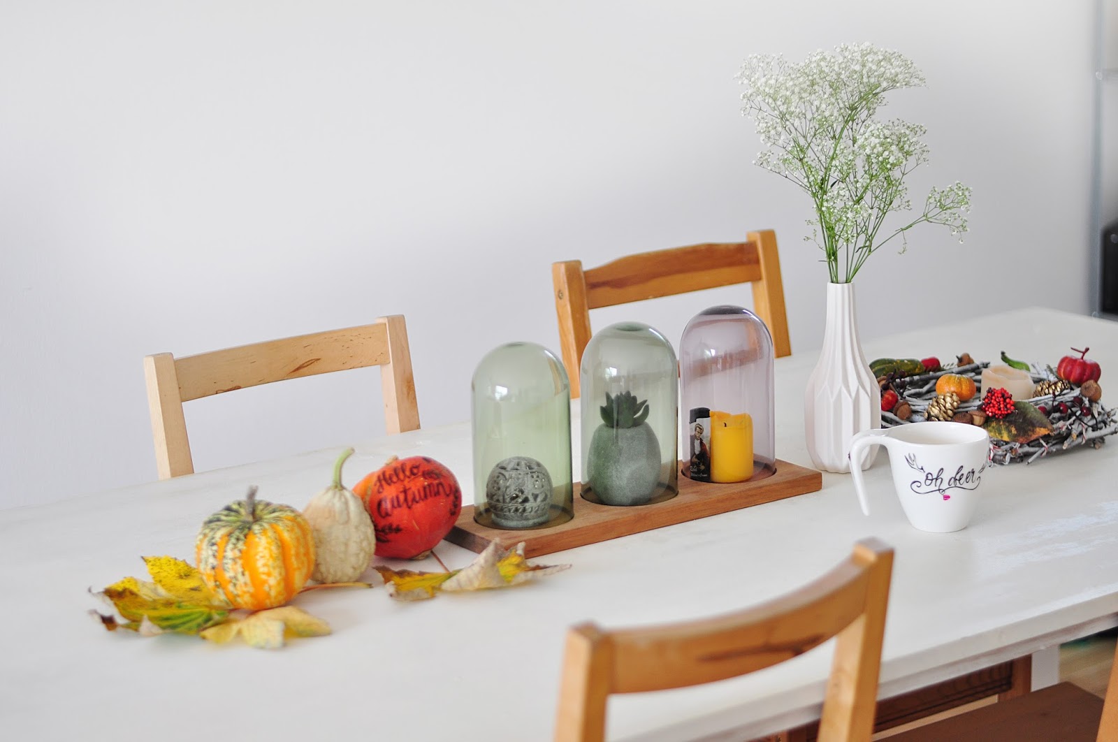 Scandinavian style dining table interior, white table, DIY, scandinavian style, living room table