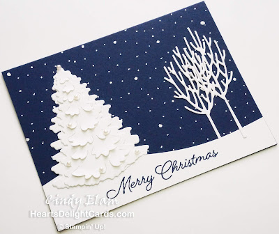 Heart's Delight Cards, Winter Woods, In the Woods Framelits, Christmas Card, Stampin' Up!