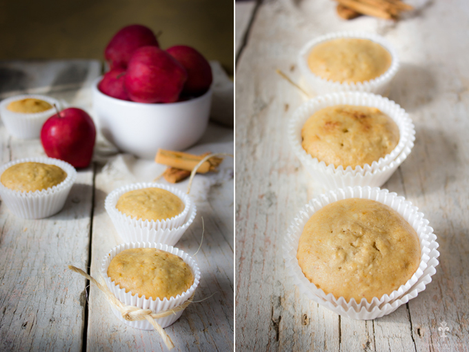 Muffins de manzana y avena