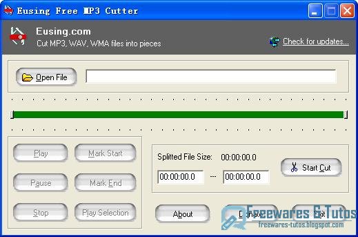 Eusing Free MP3 Cutter : un logiciel gratuit pour découper les fichiers audio (MP3, WAV, WMA)
