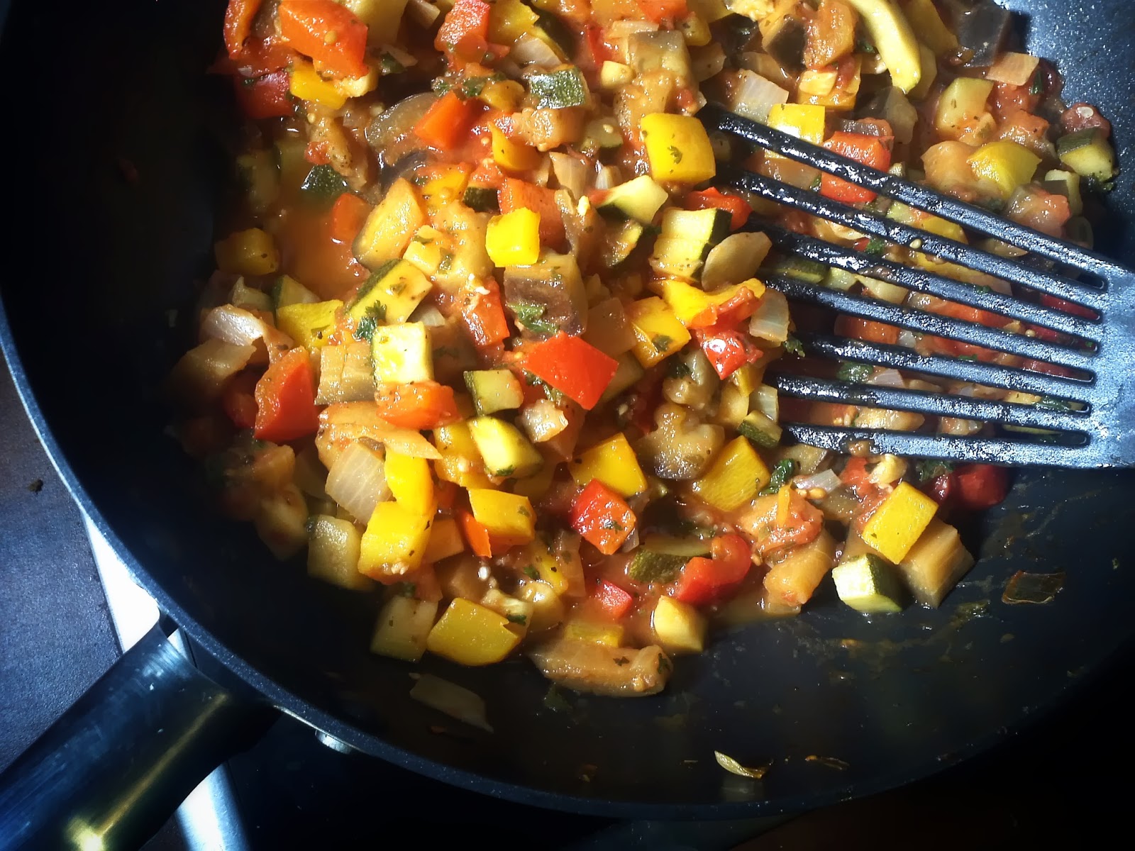 GRAZING WITH DANI Ratatouille over OvenRoasted Potatoes