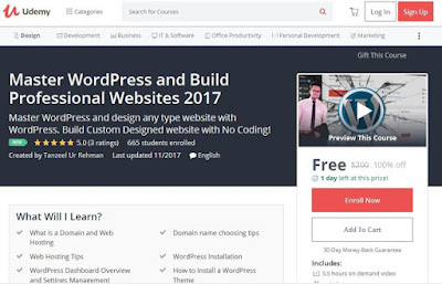 Master WordPress and Build Professional Websites 2017 Free 100% Off
