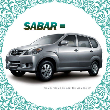 sabar = mobil