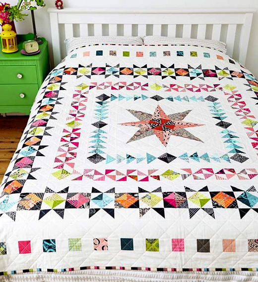 Medallion Quilt quilt pattern is free from Sewing quarter designed by Lynne Goldsworthy.