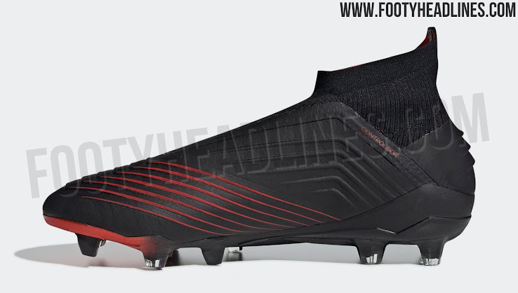 predator boots black and red