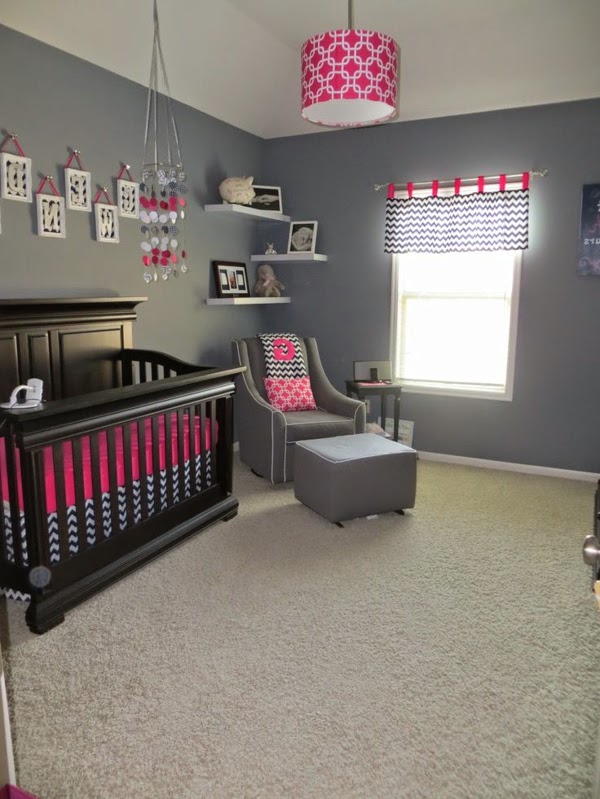 Dormitorios para bebés en color rosa y gris - Ideas para decorar