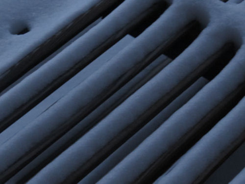 snow on slats