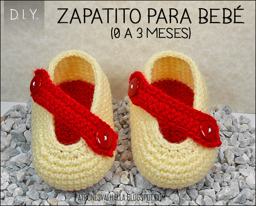 Patrón Gratis: Zapato para bebé #1 / 0 a 3 meses (video)