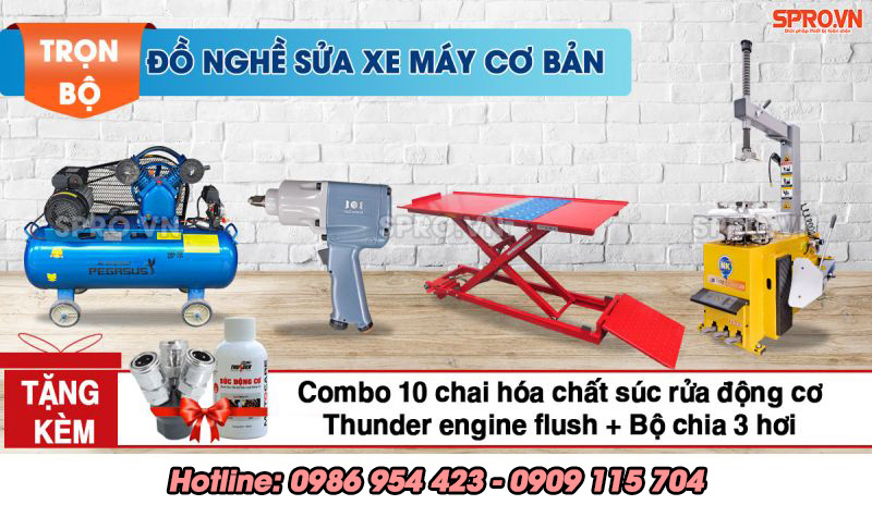 Giá Trọn bộ đồ nghề sửa xe máy cơ bản cần có ~ Máy nén khí Nam Việt