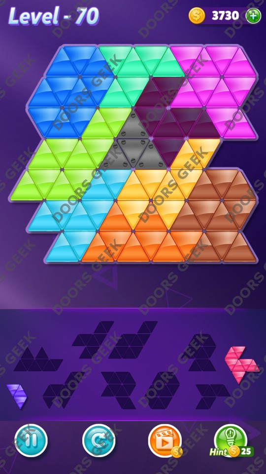 Block! Triangle Puzzle 9 Mania Level 70 Solution Doors Geek