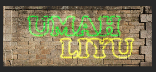 spray painted text effect
