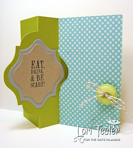 Eat Drink and Be Scary Fancy Flip card-designed by Lori Tecler/Inking Aloud-stamps and dies from The Cat's Pajamas
