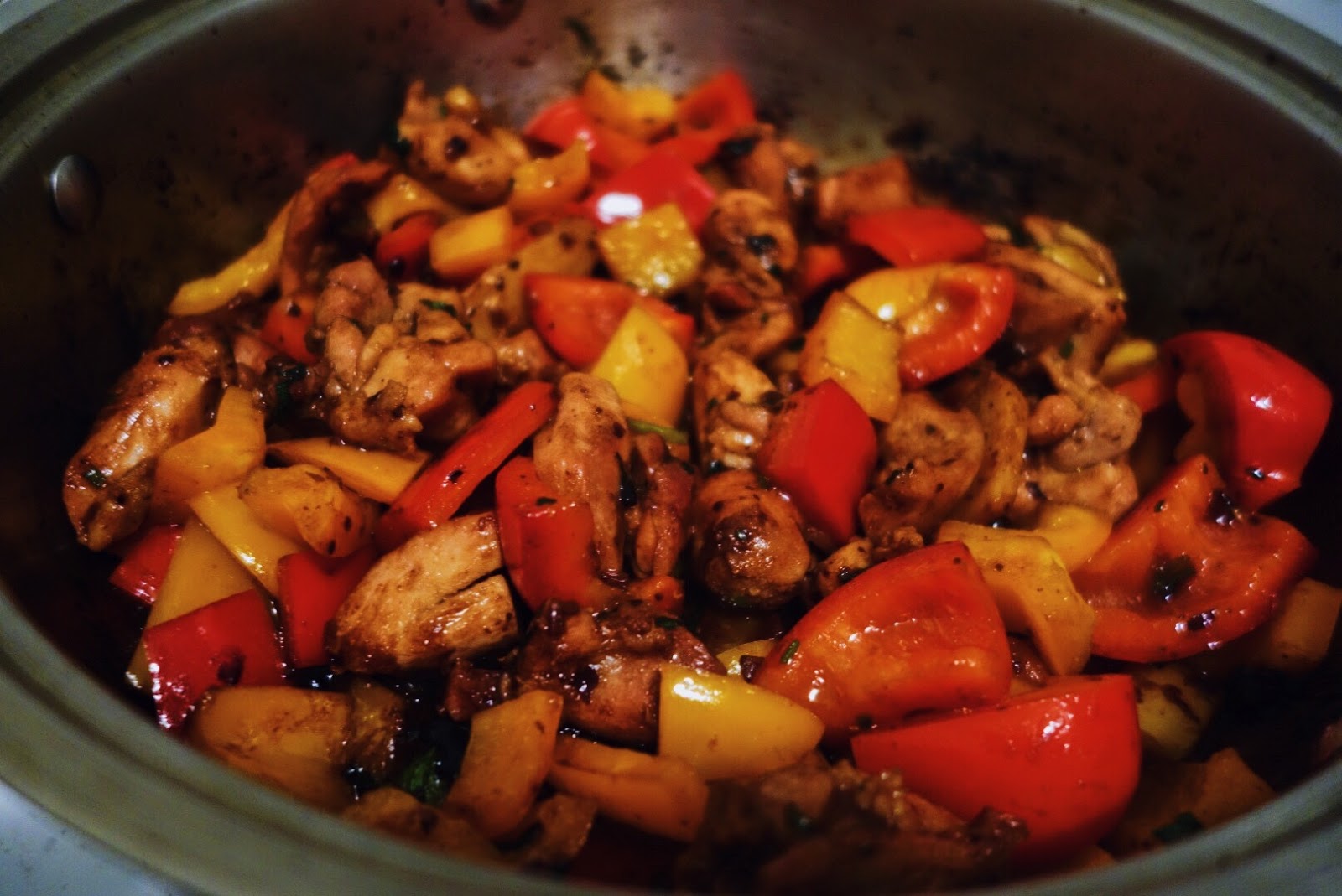 Chicken and Peppers with Black Bean and Garlic Sauce