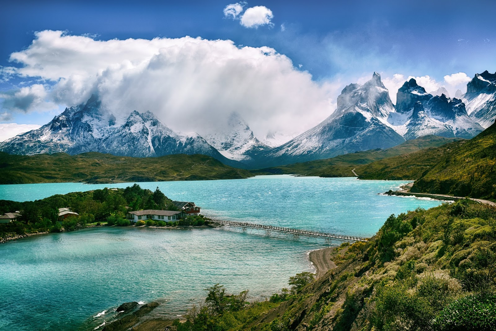 Mountains and Lake, Torres del Paine National Park Photography