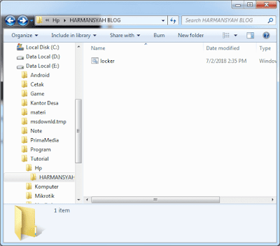 Mengunci Folder Tanpa Software