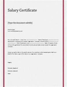 salary certificate letter format picture 