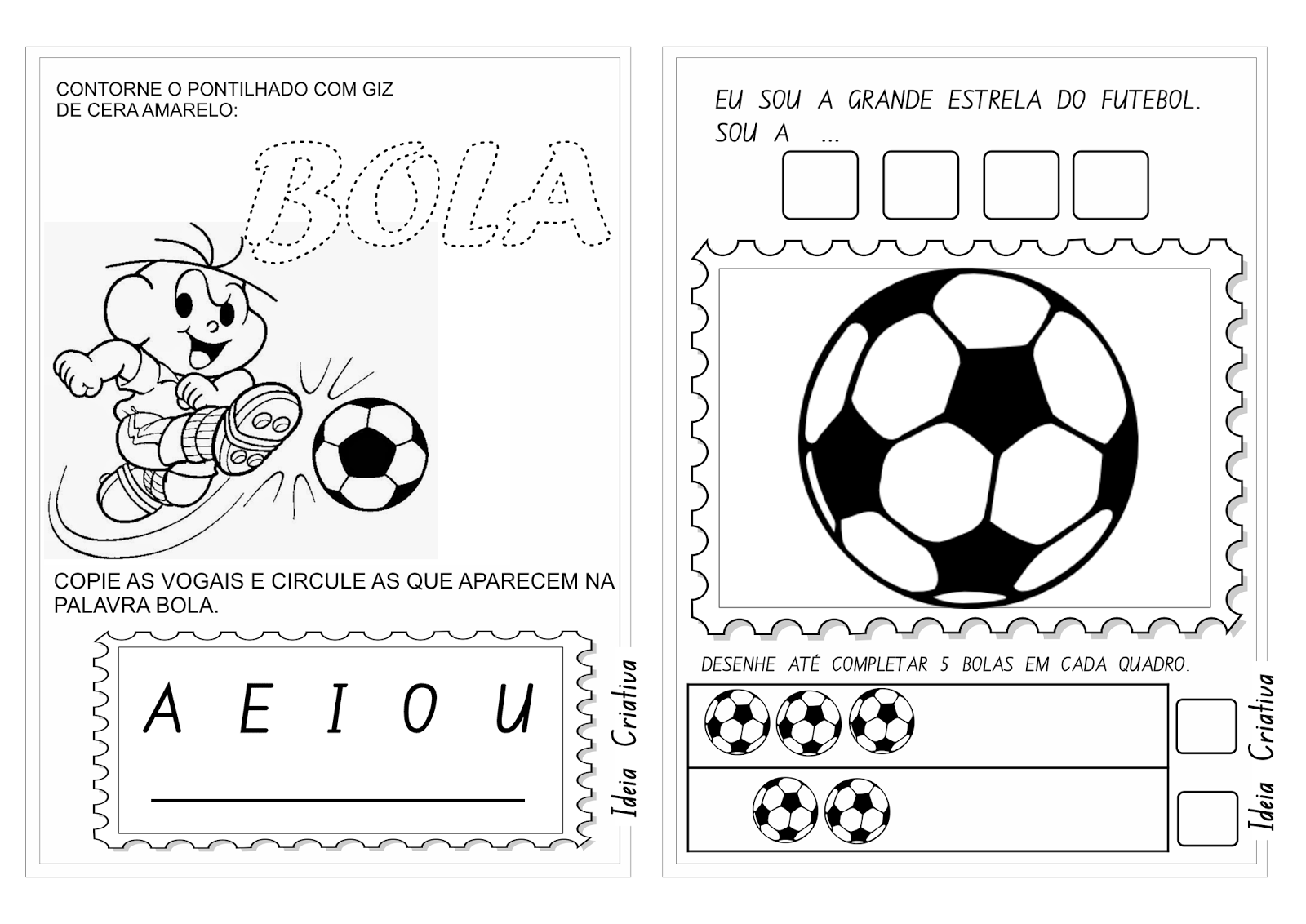 Atividade sobre a Copa do Mundo para a Educação Infantil