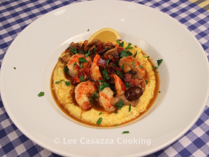 Izetta's Southern Cooking SHRIMP & GRITS WITH GRUYÈRE CHEESE, BACON