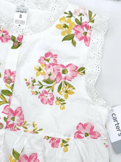 Áo vải kate cotton bé gái size 2-8T xịn dư made in vietnam, hiệu Carter's