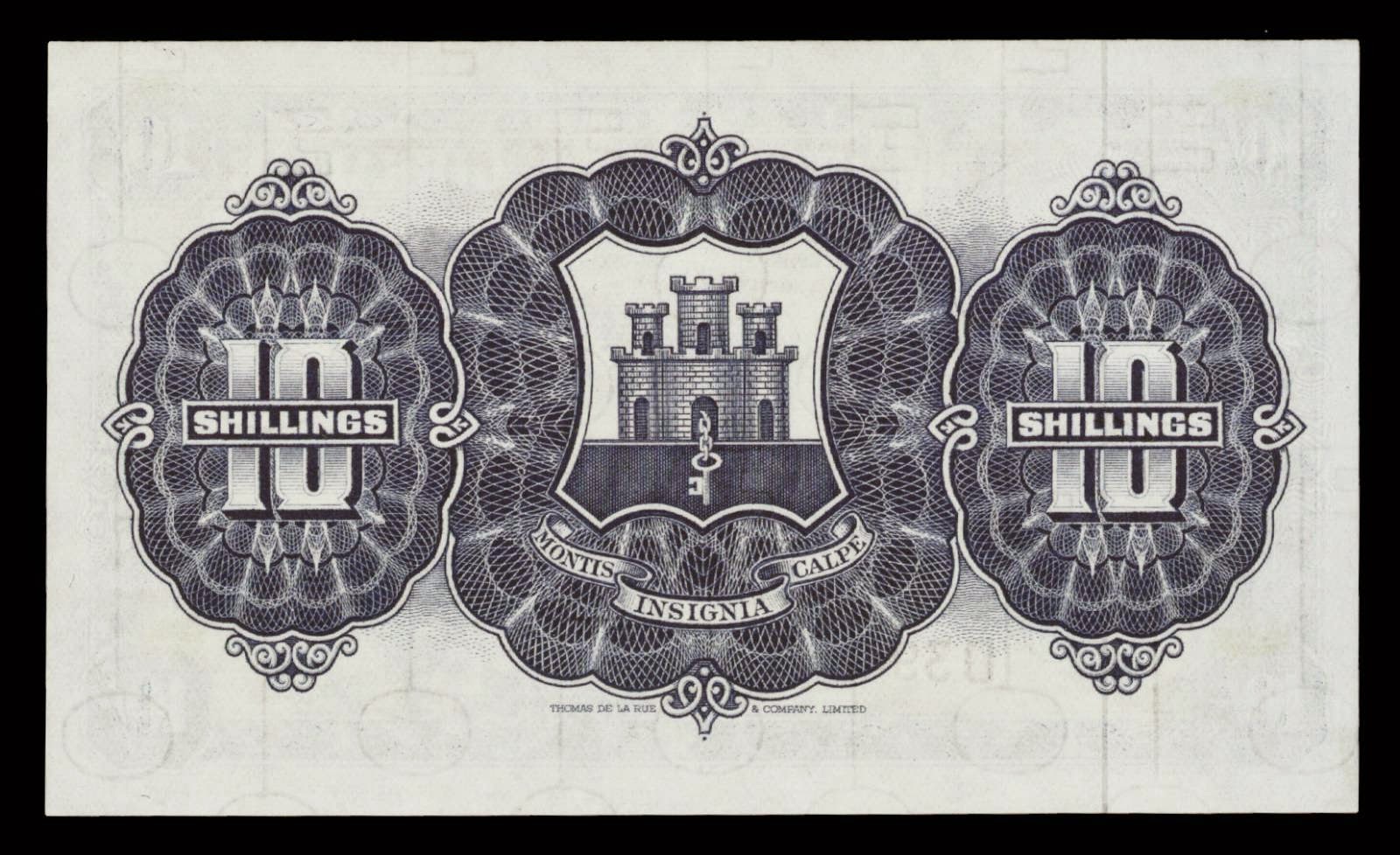 Gibraltar 10 Shillings note 1958World Banknotes & Coins Pictures Old