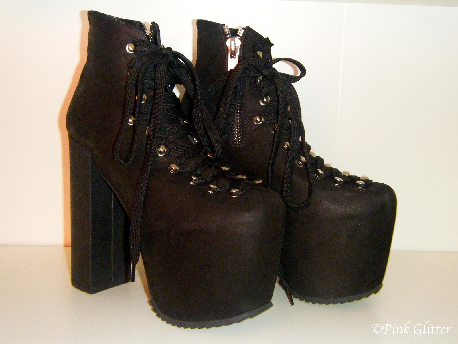 Pink Glitter UNIF Shoe Collection