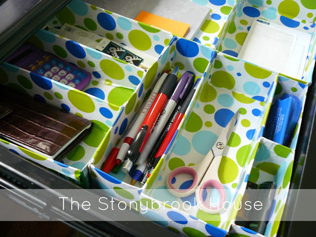 DIY Drawer Organizer from cereal boxes