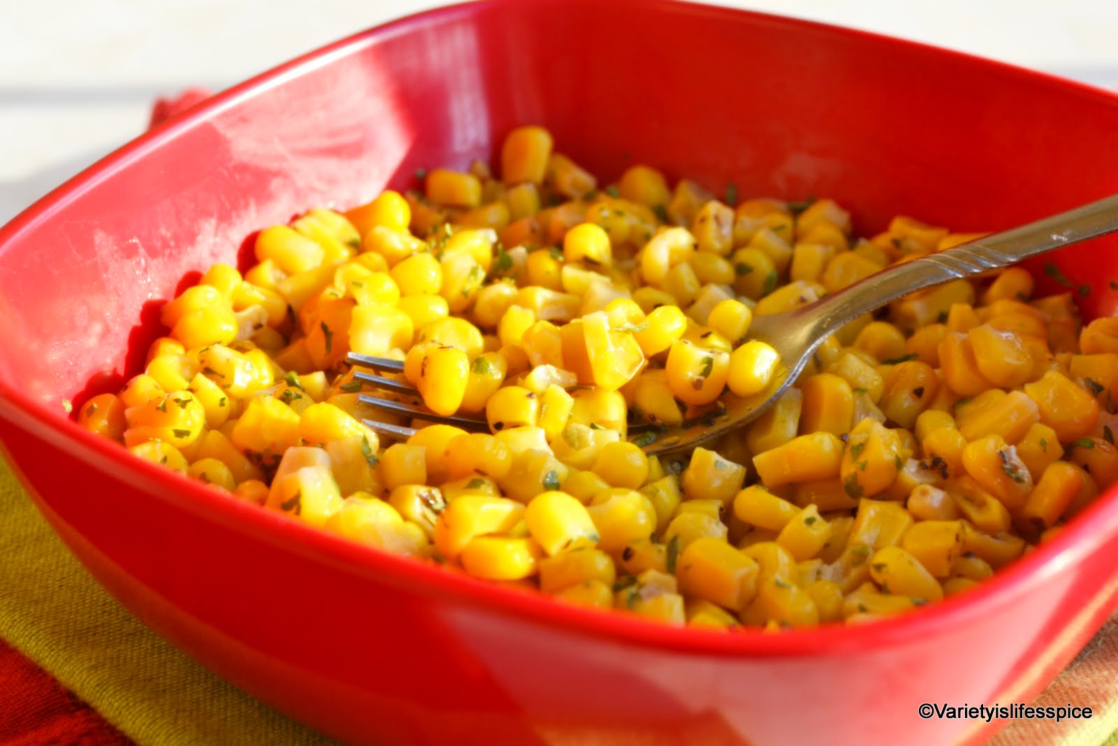 Variety is the very spice of life Lemony steamed corn/Masala butter