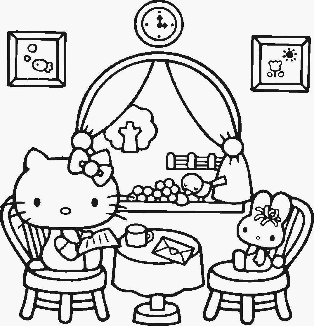 Hello Kitty Coloring Pages Free Online
