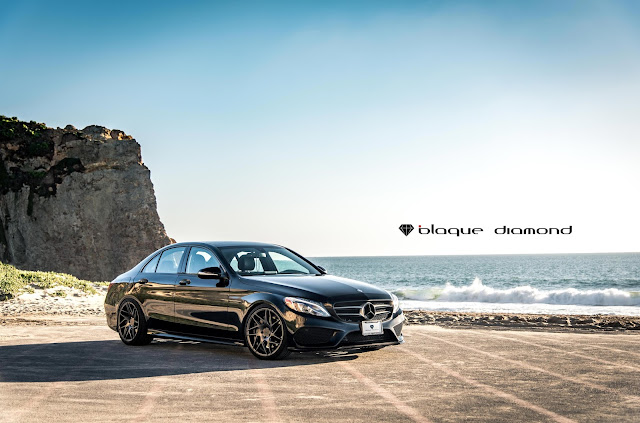2016 Mercedes-Benz C300 fitted with 19 BD3’s in Graphite - Blaque Diamond Wheels