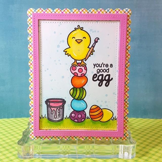Sunny Studio:  A Good Egg Easter Card by Lindsey Bailey